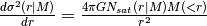 \frac{d\sigma^2(r|M)}{dr} = \frac{4\pi G N_{sat}(r | M) M(<r)}{r^{2}}