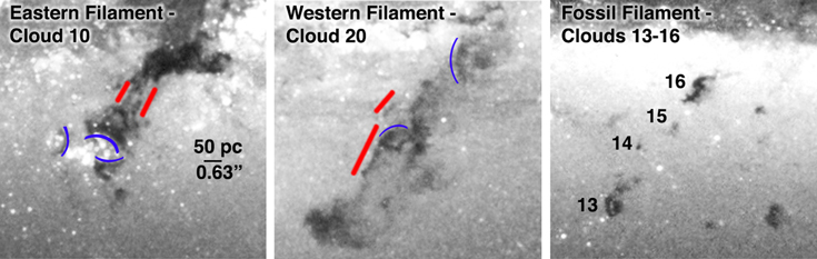 NGC HST 3 filaments